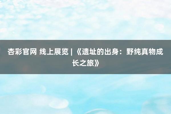 杏彩官网 线上展览 | 《遗址的出身：野纯真物成长之旅》