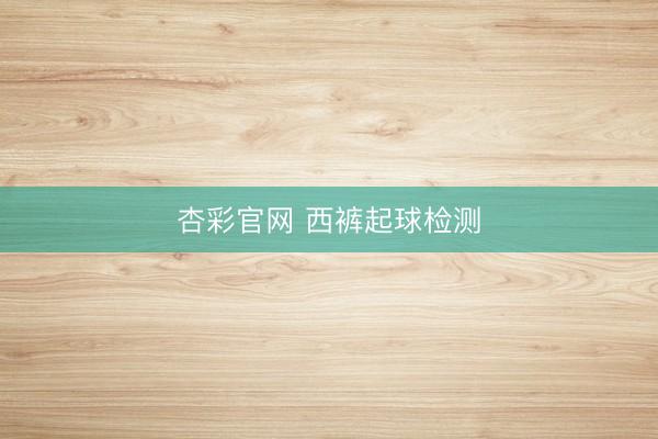 杏彩官网 西裤起球检测
